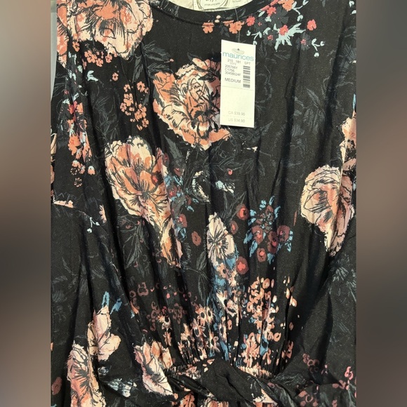 Maurices Black and Pink Floral Maxi Dress - Picture 5 of 7